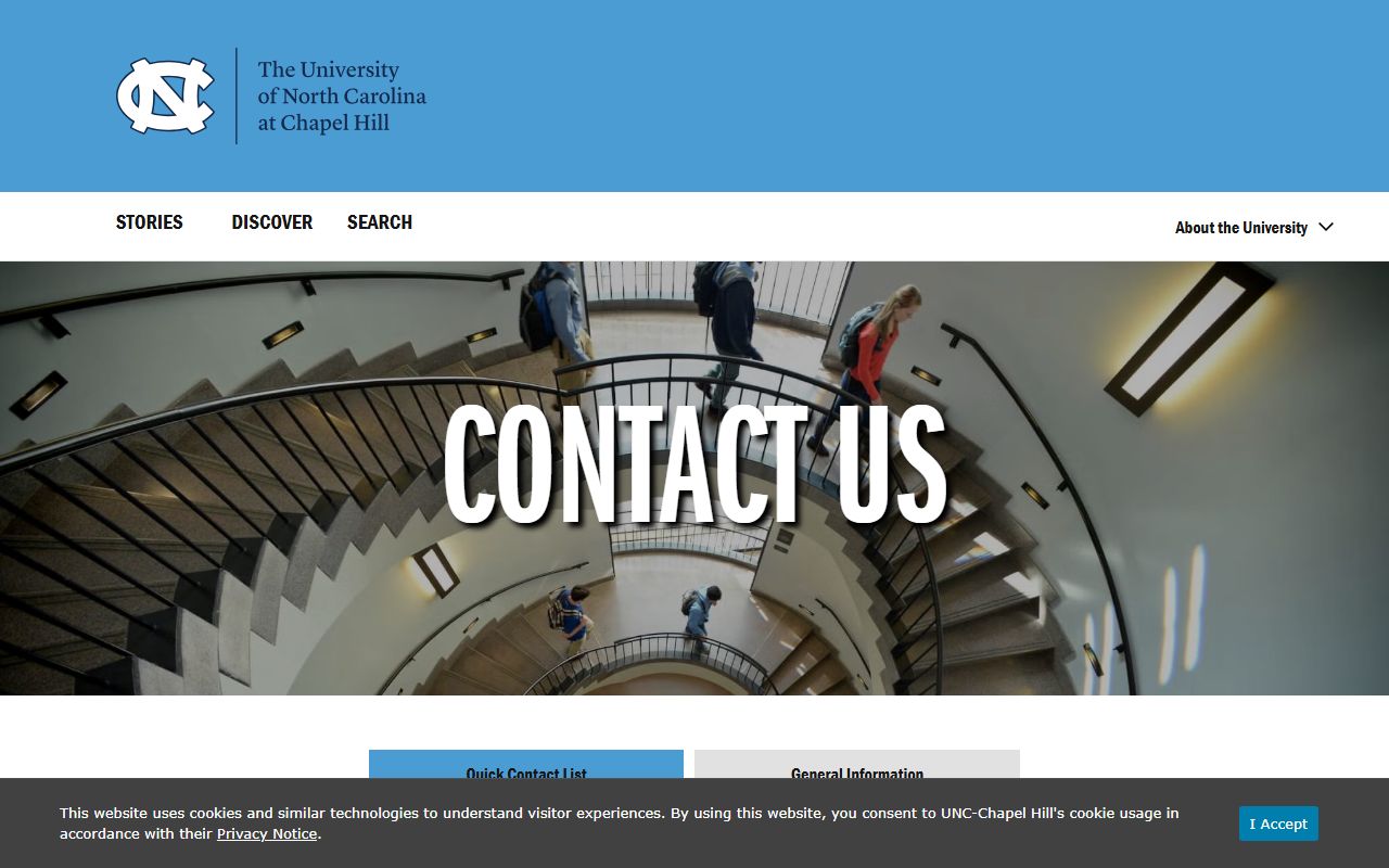 Chapel Hill phone directory UNC contact page